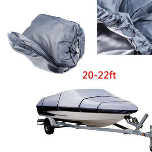 Funda para Barco en Forma de V, Gris, de Poliéster Resistente 600D, Impermeable, Protectora para Lanchas Rápidas, Fabricada con Material Oxford - Product Image 4