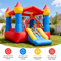 Maison de jeu gonflable sûre et non toxique pour enfants, facile et rapide à gonfler, portable et idéale pour les fêtes d'anniversaire dans le jardin.