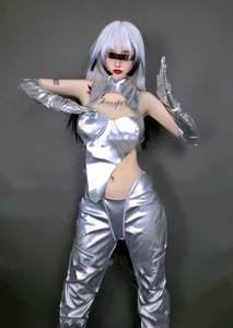 Set di Abbigliamento per Spettacoli di Danza da Palcoscenico per Locali Notturni e Bar - Look Futuristico Creativo e Tecnologico del Metaverso 100% Poliestere per Adulti - Product Image 4