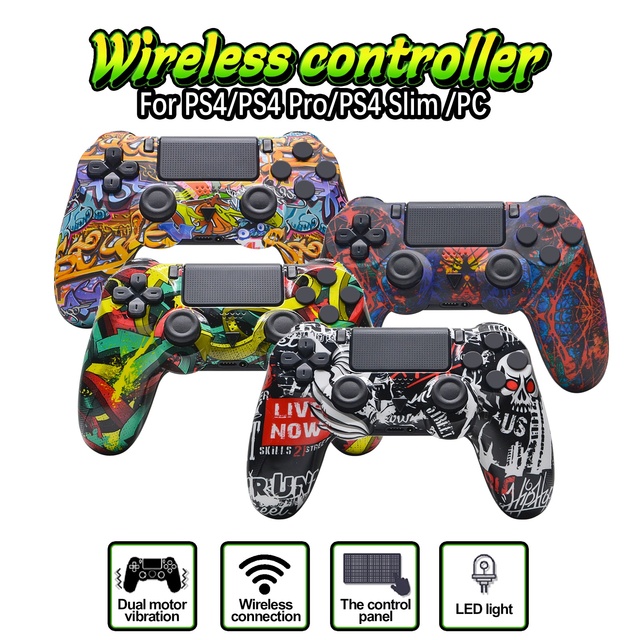 2025 NEW Wireless  Controller Gamepad With 6-axis Gyroscope PC Joystick touchpad Dual Vibration For PS4 PC Wins 7 8