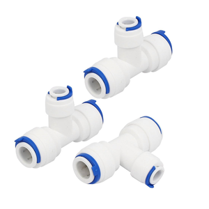 Conector Rápido Tipo T para Acuario, Piezas de Filtro de Agua RO, Conexión Macho BSP y Tubo - Product Image 1