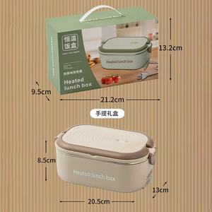 Nouvelle boîte à <span class=keywords><strong>lunch</strong></span> électrique portable de luxe en acier inoxydable 304, sans eau, à double niveau, 2 compartiments, 220V, chauffage à température constante - Product Image 6