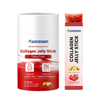 Ausreson OEM Vente en Gros Bâtonnets de Collagène en Gelée Suppléments de Beauté Cheveux Peau Ongles Santé Sans Sucre Foodology Bâtonnets de Collagène en Gelée