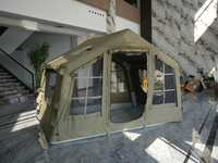 Tente gonflable de luxe pour le camping en plein air, imperméable, en tissu Oxford, avec puits de lumière et ouverture pour poêle, pour événements et fêtes
