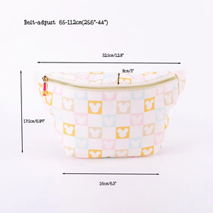 Sac banane personnalisé à motif imprimé, en nylon imperméable avec fermeture éclair, sac de ceinture pour les vacances, sac bandoulière pour parc d'attractions, sac banane Princesse Magique - Product Image 5