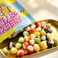 Bonbons Halal aux fruits lyophilisés, enrobés de glaçage croustillant, bonbons durs en vrac, multicolores, saveurs personnalisées, OEM ODM, vente en gros