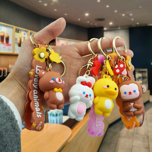 Soododo Muñeco <span class=keywords><strong>de</strong></span> Mono y Conejo <span class=keywords><strong>de</strong></span> PVC con Impresión UV, Llavero Flexible <span class=keywords><strong>de</strong></span> Anime, Colgante <span class=keywords><strong>para</strong></span> Bolsa, <span class=keywords><strong>Coche</strong></span>, Joyería, Bonito y Divertido - Product Image 1