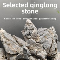 Ornement paysager d'aquarium en pierre bleue naturelle lavée à l'acide pour aquariums et terrariums de tortues