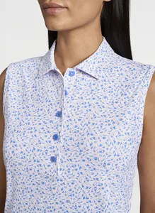 Vente flash - Polo de <span class=keywords><strong>golf</strong></span> pour <span class=keywords><strong>femme</strong></span> en tissu polyester et élasthanne léger, respirant et sans manches, personnalisable - Product Image 4