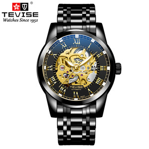 high quality Waterproof men's fully automatic business mechanical <b>watch</b> with large dial and luminous steel strap fashion <b>watch</b> - Product Image 5