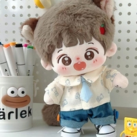 Peluches personnalisées 20cm Anime Cotton Kpop Doll Idol Poupées en peluche et accessoires de vêtements de poupée Custom Plush Maker