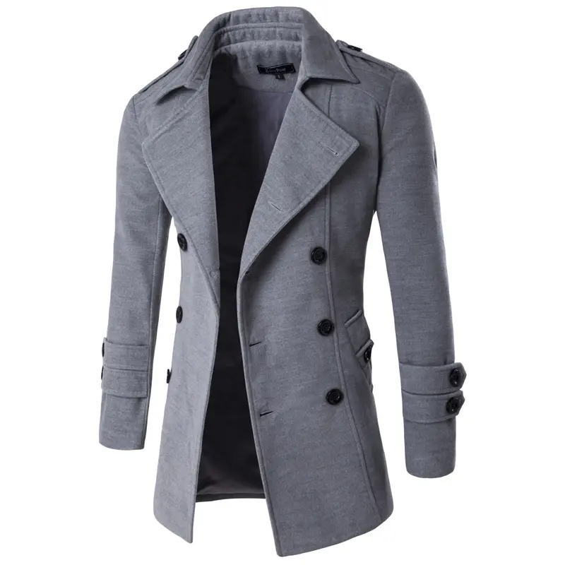 Walson Whole Mens Dust Coat Mens soprabito inverno Mens Trench lungo Trench