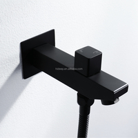 HIDEEP – ensemble de douche à Led, puissance d'eau 24x12 pouces, grande taille, jets de pluie montés au plafond, système de douche noir mat