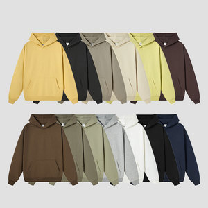 Vente en Gros 420GSM Logo Personnalisé Sweats à Capuche pour Hommes Pull à Capuche Couleur Unie Sweat à Capuche en Polyester et Coton Éponge Française pour Hommes - Product Image 1