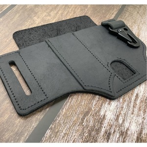 Outdoor camping rescue waist <b>pack</b> tool cover, crazy horse leather EDC flashlight cover, tactical belt <b>bag</b> hiking <b>pack</b> - Product Image 5