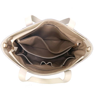 กระเป๋าโท้ทหนัง PU ลายหนังกลับ ขนาดใหญ่ จุของได้เยอะ มีซิปปิด เหมาะสำหรับใช้ในออฟฟิศ สะพายไหล่หรือถือได้ ใช้ได้ทุกวัน ขายปลีก-ขายส่ง - Product Image 6