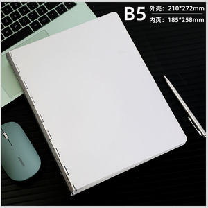 A4โน้ตบุ๊คอลูมิเนียมอัลลอยด์ทรงหลวม <span class=keywords><strong>B5</strong></span> A7 A6ถอดออกได้สมุดโน๊ตสำหรับประชุมสำนักงานธุรกิจโน๊ตบุ๊คแบบถอดออกได้โลโก้ตามต้องการ - Product Image 2