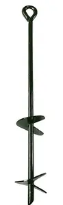 Heavy Duty Powder-Coated Steel Barbed Rock Anchor Auger Earth Anchor Helix Anchor