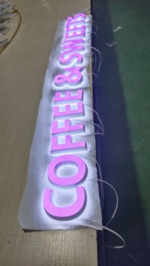 Biển Hiệu Logo 3d Tùy Chỉnh Gắn Tường Ngoài Trời Đèn Trước Biển Hiệu Chữ Kênh <span class=keywords><strong>Led</strong></span> Cho Cửa Hàng Khói Chữ Dạ Quang - Product Image 5