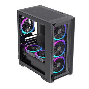 Lovingcool Châssis d'ordinateur Panneau de verre MATX/ITX Tours et étuis Aluminium Bureau Pc Gaming Cabinet Pc <span class=keywords><strong>Gamer</strong></span> Case - Product Image 2