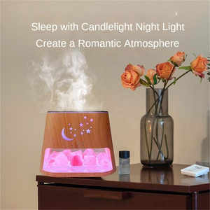 2 1 humidificador ultrasónico de niebla fría lámpara de sal del Himalaya difusor de aceite esencial de aromaterapia eléctrica Auto sin agua hogar - Product Image 4