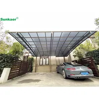 Carport polycarbonate awning aluminum car parking shed car garage port 10x20 carport