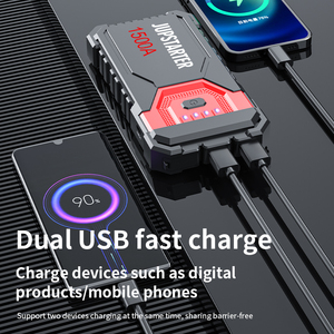 Arrancador de emergencia para automóvil de 1500A 8000mAh-Potencia nominal de 2000W, arrancador suave, Banco de energía portátil con interfaces EC5/USB/Tipo C - Product Image 4