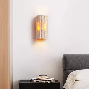 Moderne japanische Wabi Sabi Schlafzimmer Wand leuchte Gelb Travertin mit LED für Inns Home Restaurant Villa Korridor Beleuchtung - Product Image 2
