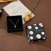 Boîte à bijoux en papier personnalisée de qualité supérieure pour collier et pendentif, boîte cadeau compacte et exquise, emballage en carton de haute qualité