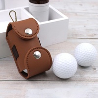 Sac de golf en cuir à fixation lombaire pour la vente en gros, sac de rangement portable pour accessoires de golf et tee-clip