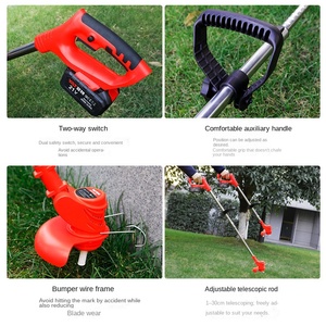 Tondeuse à gazon pliable sans fil 21V Lithium-ion, débroussailleuse de jardin compacte portative, coupe-herbe électrique rechargeable - Product Image 2