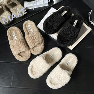 Pantoufles pour femmes 2025 automne et hiver nouveau commerce extérieur grande taille fond épais polyvalent chaud <span class=keywords><strong>Velcro</strong></span> coton pantoufles - Product Image 3