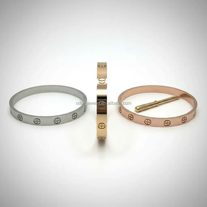 Nueva <span class=keywords><strong>Pulsera</strong></span> de Acero Inoxidable con Diseño de Destornillador y Cristales para <span class=keywords><strong>Mujer</strong></span>, Brazalete Grabado Elegante para Fiesta, Boda, Regalo de Joyería - Product Image 6