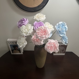 Fleurs artificielles en soie Junheyuan, pivoine, branche unique, arrangement floral, décorations de mariage - Product Image 1