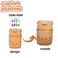 Oreiller en peluche Boba au lait de thé à bulles, design personnalisé, nouveau modèle, jouet en peluche, animal mignon, peluche douce, oreiller en peluche Boba avec couverture