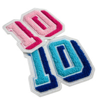 Patch en chenille personnalisable avec design gratuit, broderie en chenille et lettres tendance pour vêtements