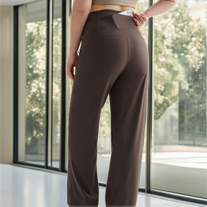 Pantalones de Yoga EVERGLOW Deportivos para Mujer, Tallas Grandes S~6XL, Cintura Alta, Pierna Ancha, Sin Costuras, Spandex/Poliéster - Product Image 2