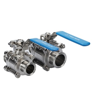 Válvula de Bola Industrial Hidráulica CF8 Cf8m de Acero Inoxidable Sanitario de 3 Piezas (3PC) para Alimentos y Bebidas - Product Image 4