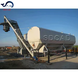 SDCAD personalizou 4mm Q235B 5 quilates cúbicos recipiente móvel horizontal e vertical silo de cimento com transportadores de parafuso em espiral