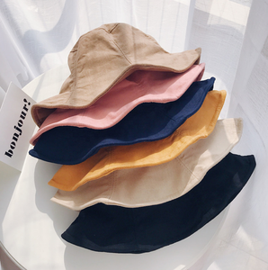 Hot Sell Color Custom 55%Linen 45%Cotton Fashion Unisex <strong>Navy</strong> Blue Fishing Reversible <strong>Bucket</strong> <strong>Hat</strong> - Product Image 4