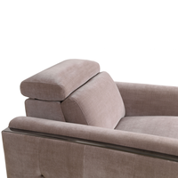 Fauteuil inclinable électrique moderne en tissu, une place, avec cadre carré en métal et port USB pour salon