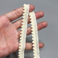 Dentelle élastique française en polyester/coton à motif de petites dentes, fleurs 3D, accessoires pour ourlets de vêtements, éponges de bain et jupes