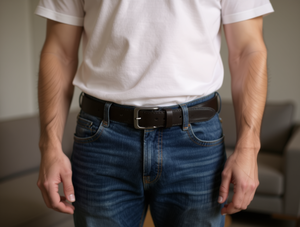 Cinturón Metálico para Hombre de 3.5cm con Hebilla de Metal, Estilo Casual - Product Image 2