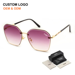 Gafas de Sol de Lujo con Marco Metálico Poligonal 2025, Protección UV400, Logotipo Personalizado, Marca de Diseñador Sunway M-2506CZ, Moda para Hombre y Mujer - Product Image 1