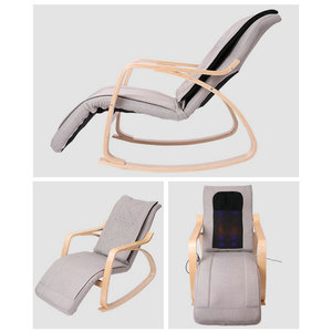 Fauteuil de massage électrique inclinable et berçant pour tout le corps, avec télécommande, beige, vert clair, or, 840x335x585mm - Product Image 3
