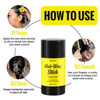Cire coiffante en stick 50g anti-frisottis, lissante, brillante, pour coiffure arrière, tenue forte