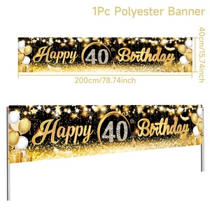 Pancarta <span class=keywords><strong>de</strong></span> Feliz <span class=keywords><strong>Cumpleaños</strong></span> Número 30, 40, 50 <span class=keywords><strong>para</strong></span> Hombres y Mujeres, Artículos <span class=keywords><strong>para</strong></span> Fiestas <span class=keywords><strong>de</strong></span> <span class=keywords><strong>Cumpleaños</strong></span>, Fondo <span class=keywords><strong>para</strong></span> Cercas Exteriores - Product Image 3