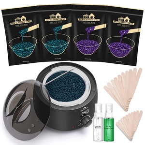 Kit d'épilation à la cire dure brésilienne Lifestance spécialement conçu pour les zones faciales ciblées. - Product Image 1