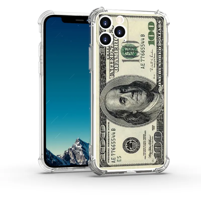 جديد أمريكي اتجاه الدولار الأمريكي TPU محمول مقاوم للصدمات لهاتف iPhone 14 PRO 13 12 12 PRO XR XS MAX الغطاء الخلفي