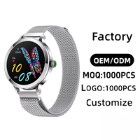 Elegante Reloj Inteligente para Mujer con Llamadas BT, Carátulas Personalizables, Aleación de Oro y Plata, Relojes Inteligentes Personalizados, Directo de Fábrica